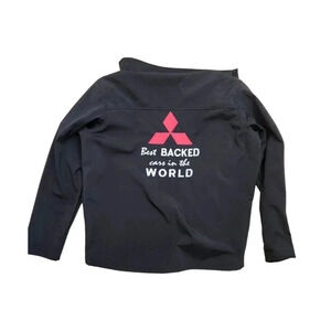 Mitsubishi Fleece Jacket Spring Coat Black  Men‎